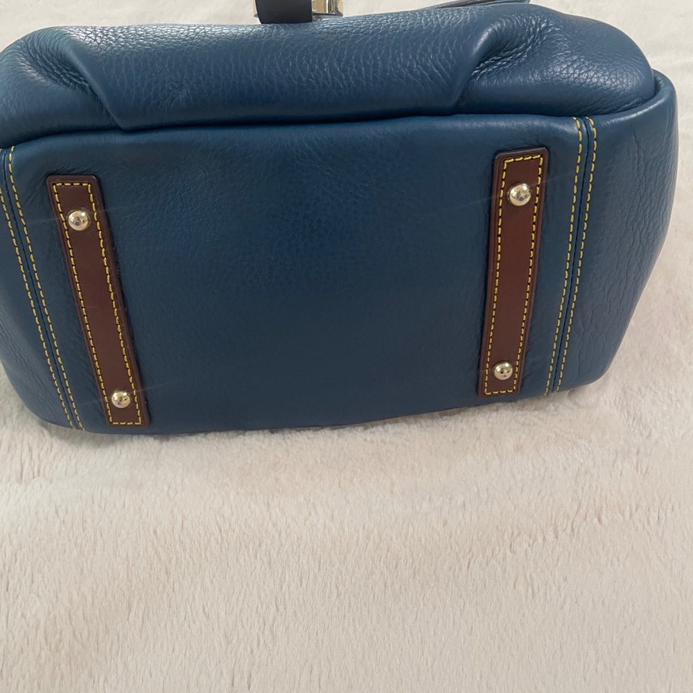 Dooney & Bourke Blue and Brown Satchel - Picture 5 of 14